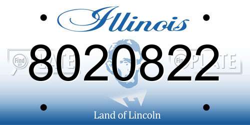 8020822 Illinois License Plate