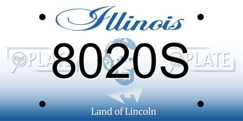 8020S Illinois License Plate