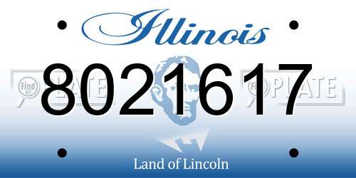 8021617 Illinois License Plate