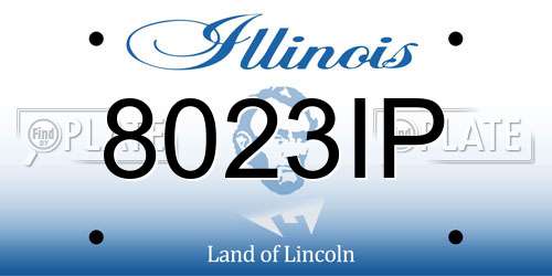 8023IP Illinois License Plate