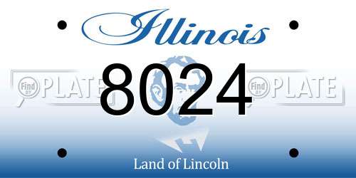 8024 Illinois License Plate
