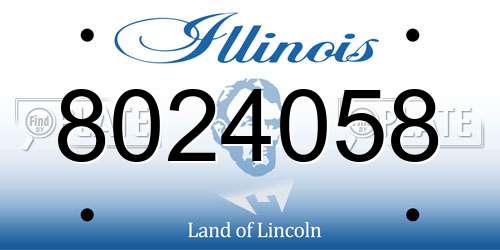 8024058 Illinois License Plate