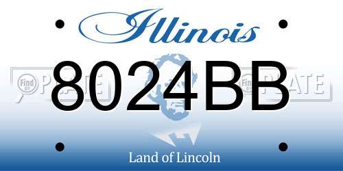 8024BB Illinois License Plate