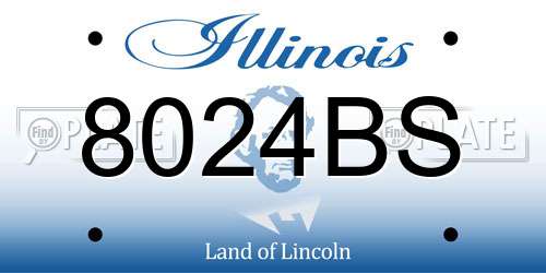 8024BS Illinois License Plate