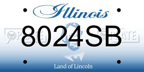 8024SB Illinois License Plate