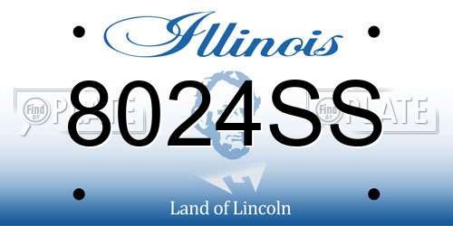 8024SS Illinois License Plate