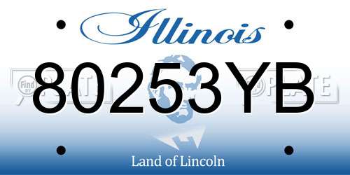 80253YB Illinois License Plate