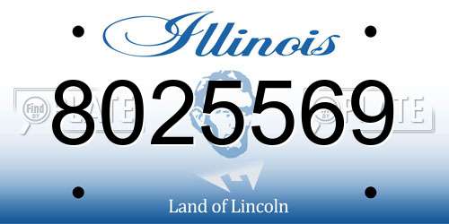 8025569 Illinois License Plate