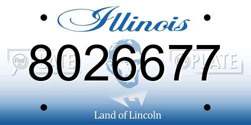 8026677 Illinois License Plate
