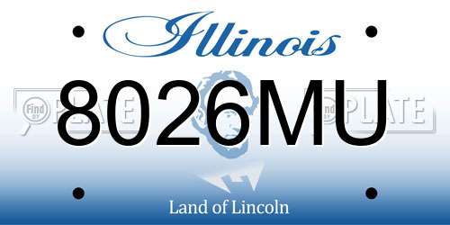 8026MU Illinois License Plate