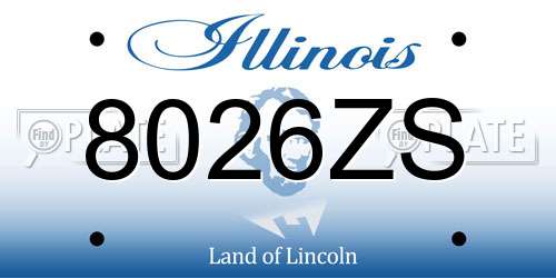 8026ZS Illinois License Plate