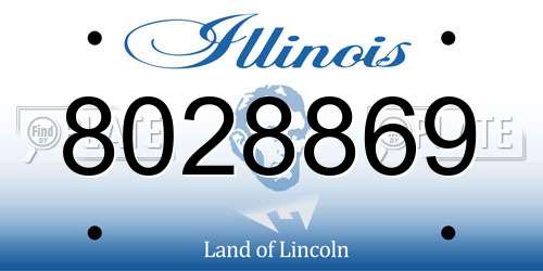8028869 Illinois License Plate