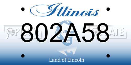802A58 Illinois License Plate