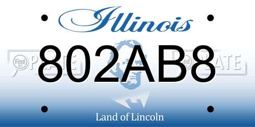 802AB8 Illinois License Plate