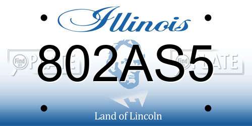 802AS5 Illinois License Plate