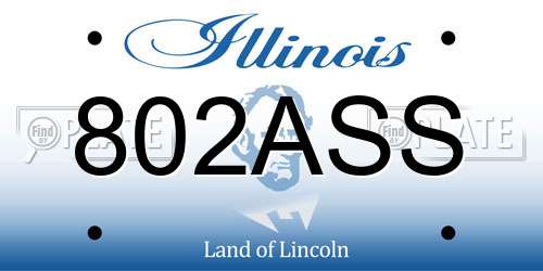 802ASS Illinois License Plate