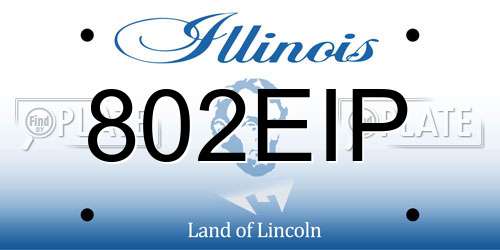 802EIP Illinois License Plate