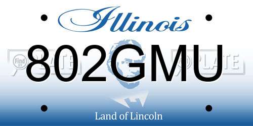 802GMU Illinois License Plate