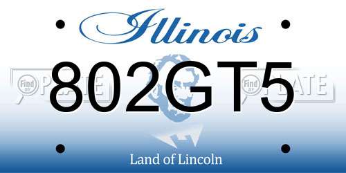 802GT5 Illinois License Plate