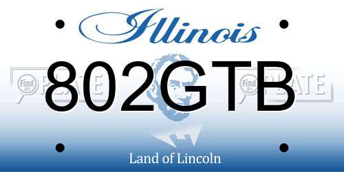 802GTB Illinois License Plate