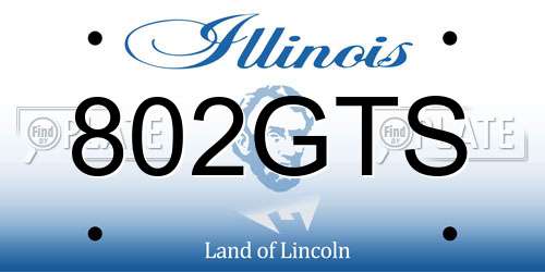802GTS Illinois License Plate