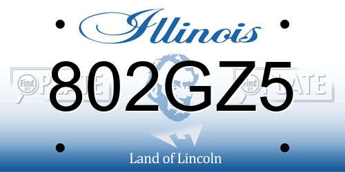 802GZ5 Illinois License Plate