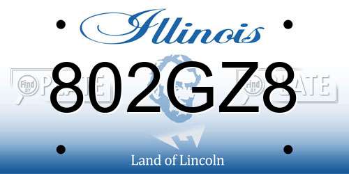 802GZ8 Illinois License Plate