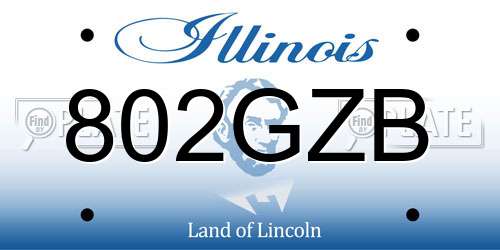 802GZB Illinois License Plate