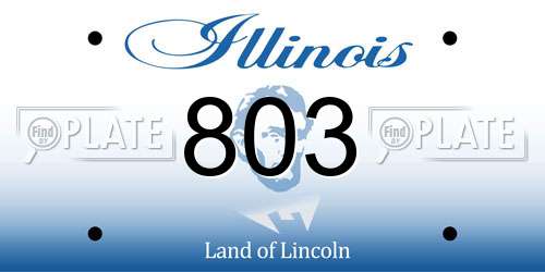 803 Illinois License Plate