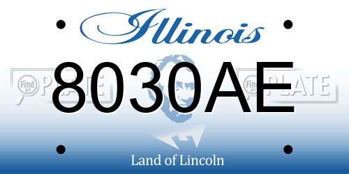 8030AE Illinois License Plate