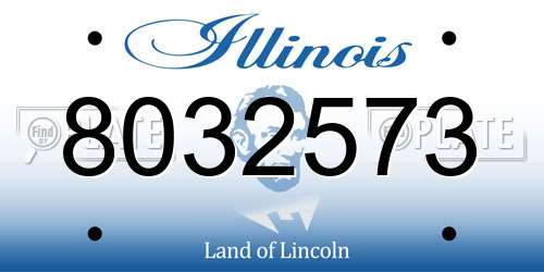 8032573 Illinois License Plate