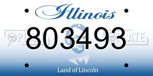 803493 Illinois License Plate