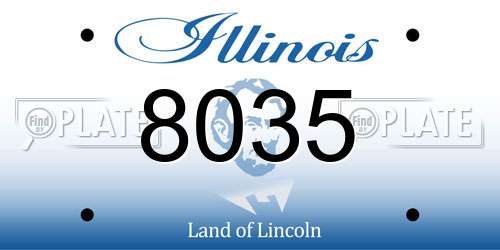 8035 Illinois License Plate