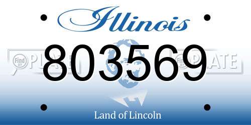 803569 Illinois License Plate