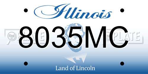 8035MC Illinois License Plate
