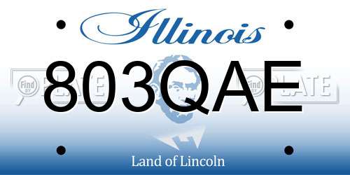 803QAE Illinois License Plate