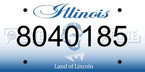 8040185 Illinois License Plate