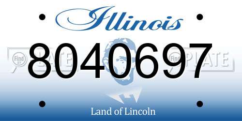 8040697 Illinois License Plate