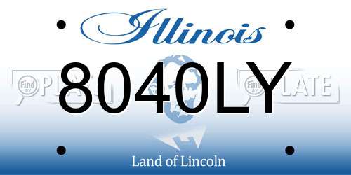 8040LY Illinois License Plate