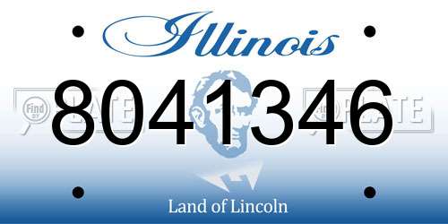 8041346 Illinois License Plate