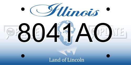 8041AO Illinois License Plate