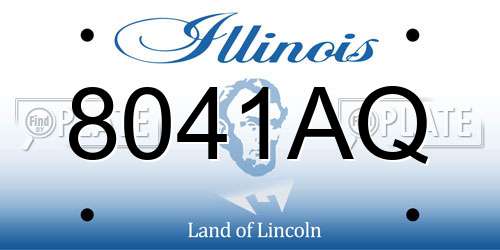 8041AQ Illinois License Plate