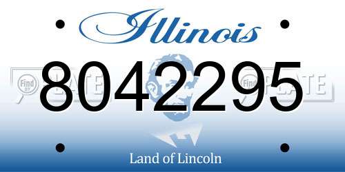 8042295 Illinois License Plate