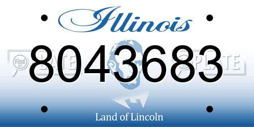 8043683 Illinois License Plate