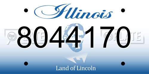 8044170 Illinois License Plate