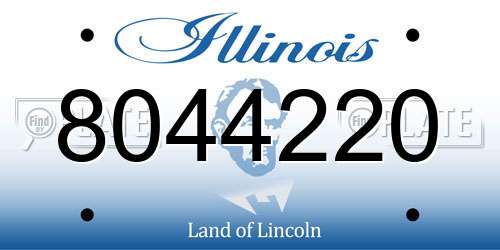 8044220 Illinois License Plate