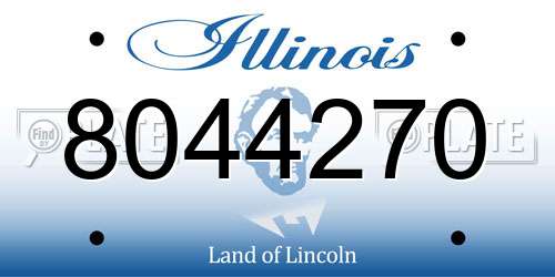 8044270 Illinois License Plate