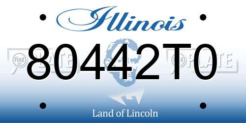 80442T0 Illinois License Plate