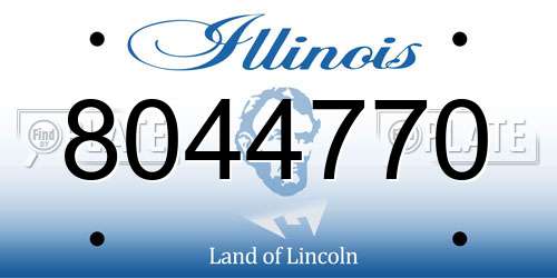 8044770 Illinois License Plate