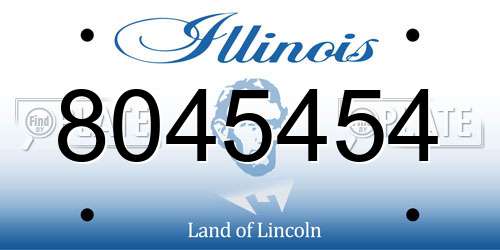 8045454 Illinois License Plate